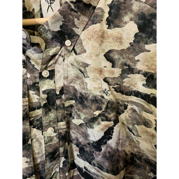 Marc Ecko Cut & Sew Men’s Sz XL Gray Button‎ Up Shirt Long Sleeve - Picture 4 of 8